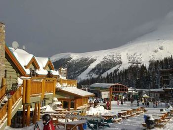 View of town square during winter