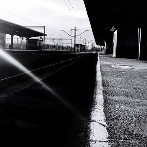 Surface level of railroad tracks