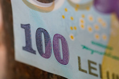 Close-up of text on wall