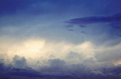 Low angle view of cloudy sky