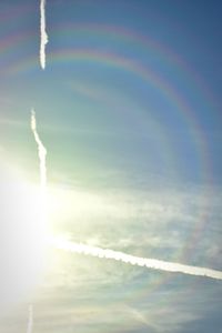 Scenic view of rainbow against sky