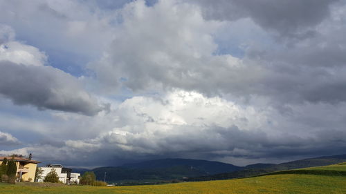 Panoramic view of landscape against sky