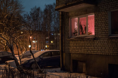 Cold winter cozy window