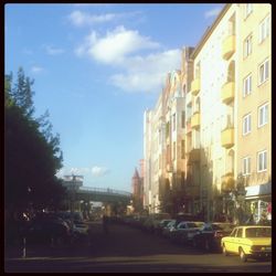 City street with buildings in background
