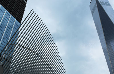 Low angle view of modern building against sky