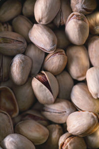 Full frame shot of pistachios