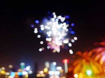 Defocused lights at night