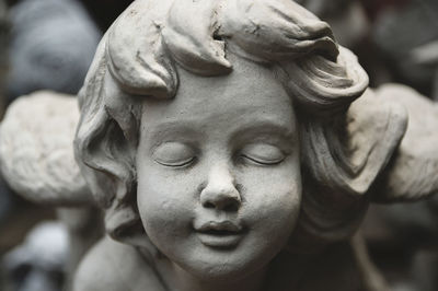 Close-up of angel statue