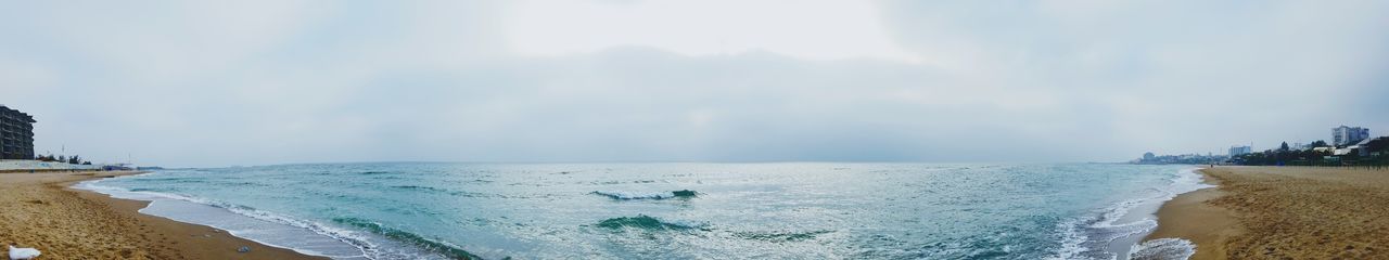 Panoramic view of beach against sky