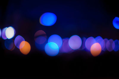 Defocused lights at night