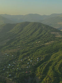 High angle view of landscape against sky