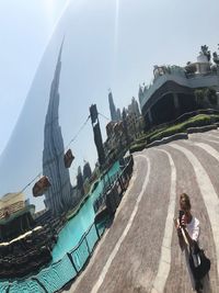 Panoramic view of city against sky