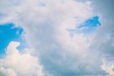 Low angle view of clouds in sky