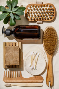 Directly above shot of objects on table