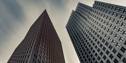 Low angle view of modern building against sky