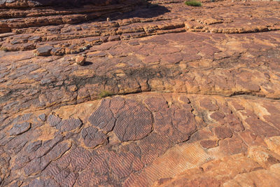 Full frame shot of rock formations in desert