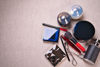 Variety of cosmetic goods prepared