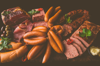 Close-up of food on table