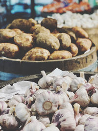 Close-up of vegetables for sale in market