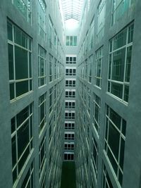 Low angle view of modern buildings in city