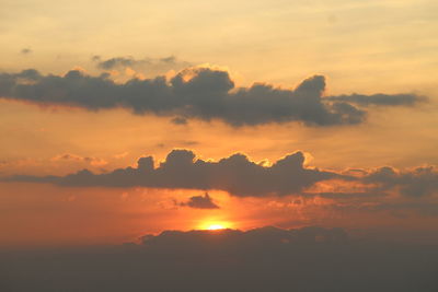 Scenic view of sunset sky during sunrise