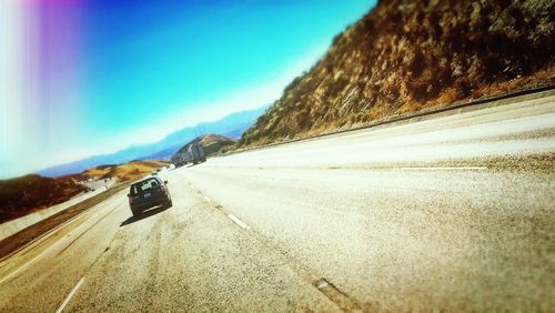 Country road along landscape