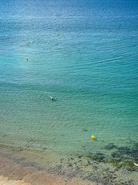 High angle view of beach