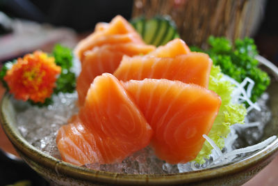 Close-up of fish in plate