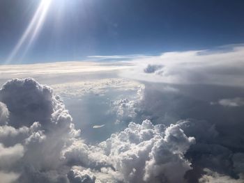 Aerial view of clouds in sky