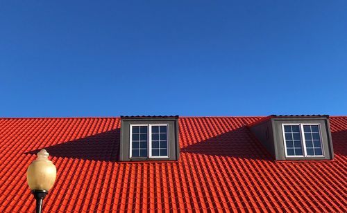 Low angle view of building against clear sky