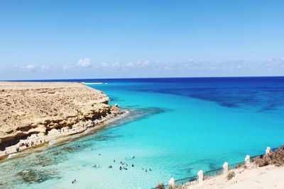 This photo taken at marsa matrouh  egypt  by canon this place it's called agiba multi colour of blue 