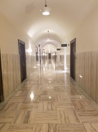 View of illuminated corridor