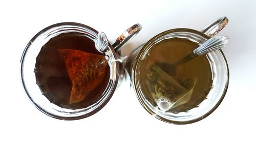 Close-up of beer in glass