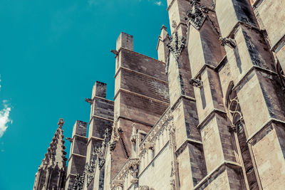 Low angle view of temple against sky