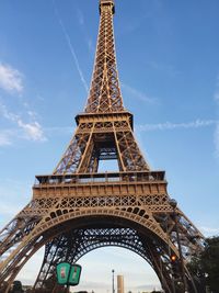 Low angle view of eiffel tower