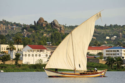 Boats in sea