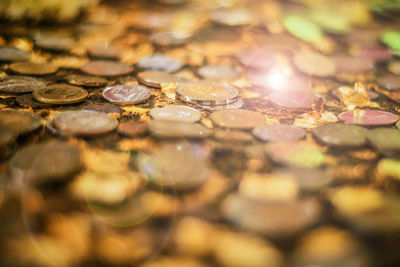 Full frame shot of coins