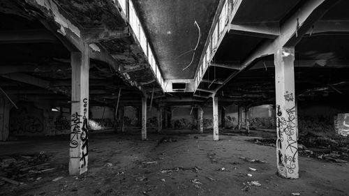 Interior of abandoned building