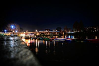 Illuminated city at night