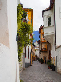 Narrow alley amidst buildings in town