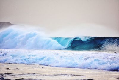 Atlantic ocean waves on fuerteventura canary island in spain