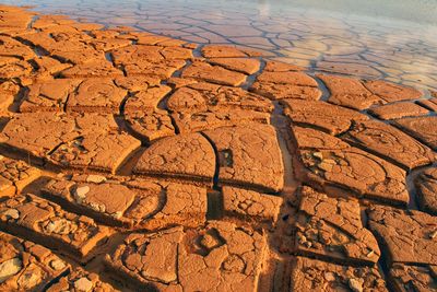 Full frame shot of mud in desert