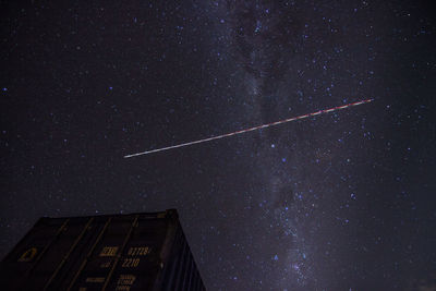 Low angle view of star field against sky at night
