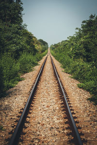 Railroad tracks in winter