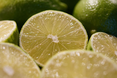 Close-up of wet lemon