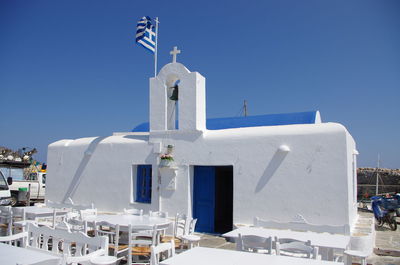 View of church against blue sky