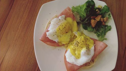 Close-up of meal served on plate