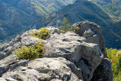 Scenic view of rocky mountains