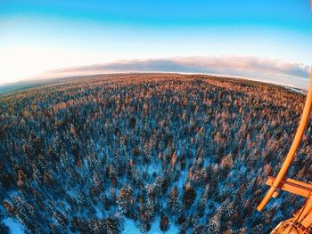 Scenic view of land against sky