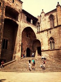 Low angle view of historical building